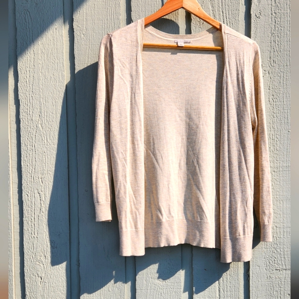 Halogen Button Up Cardigan,  Excellent Pre-Owned Condition, Heathered Cream, L